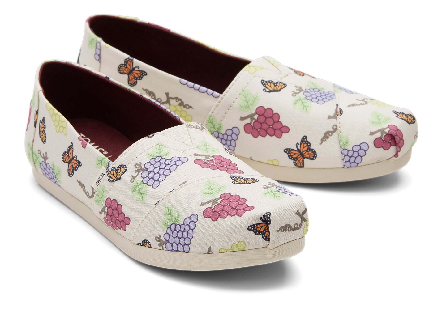 Toms Espadryle Damskie Beżowe - Alpargata Grapes - 72FJUKQYW